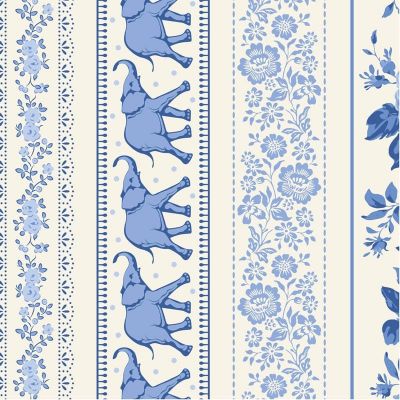 Tilda Something Blue Fabric  Borders Blue