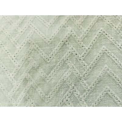 Chevron embroidered cotton Mint