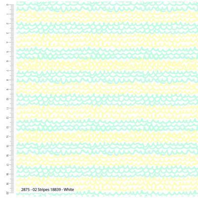 Knitting Sheep, Blue Yellow White Strips Cotton