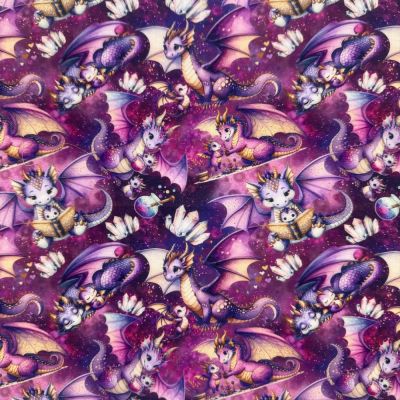 Dream Dragon digitally printed polycotton