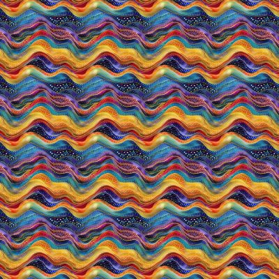 Groovy Waves Polycotton