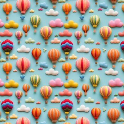 3d Felt Air Balloons Cotton
