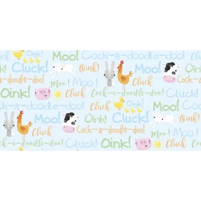 Playful Farm Moo, Oink, Cluck Cotton