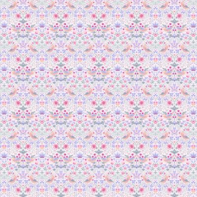 Strawberry Thief Pastel Lilac Polycotton William morris