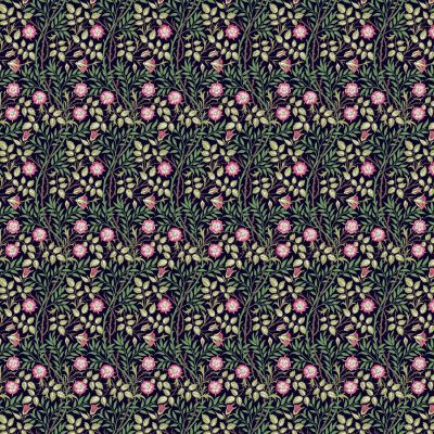 Sweet Briar Ebony Polycotton William morris