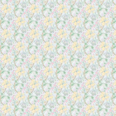 Golden Lily Pastel Green Polycotton William morris