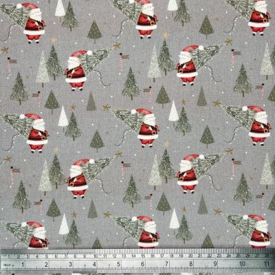 Father Christmas, Grey Cotton Panama