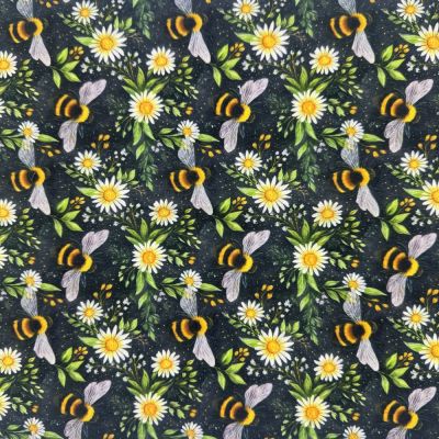Bizzy Bees digitally printed polycotton