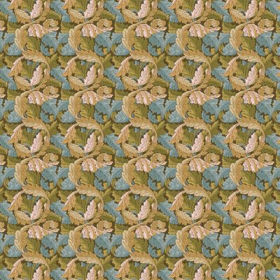 Acanthus Azure Polycotton William morris