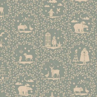 Tilda Merry Little Christmas Paperscenes Duck Egg Cotton