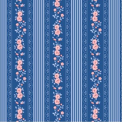 Tilda Something Blue Fabric  Claramay Denim