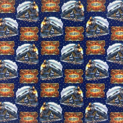 Christmas express digitally printed polycotton