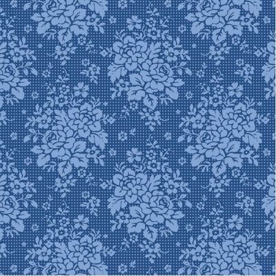 Tilda Something Blue Fabric Picknic Denim