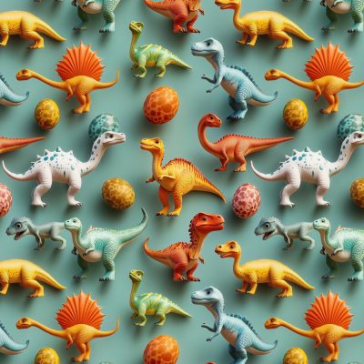 3d Dinosaurs Cotton