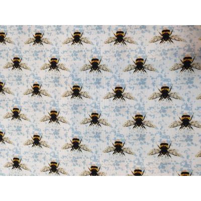 Bees Cotton Blue