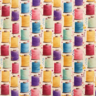 Stitchers Meadow Digital printed polycotton