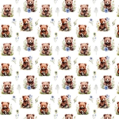 Meadow Bear Polycotton