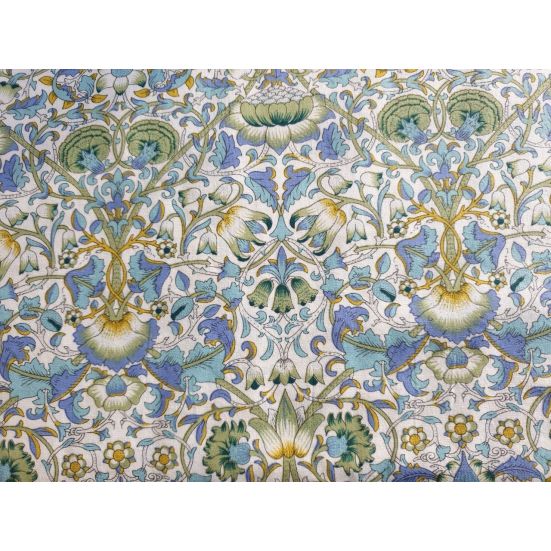 White & Blue Flower Cotton