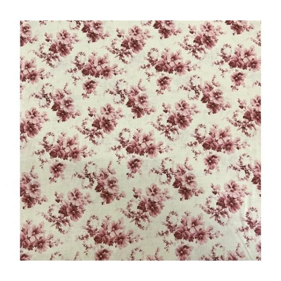 Hope Chest Floral pink and Ivory Cotton