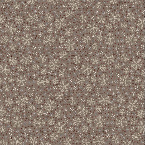 Lynette Anderson Flower Path Earth Cotton