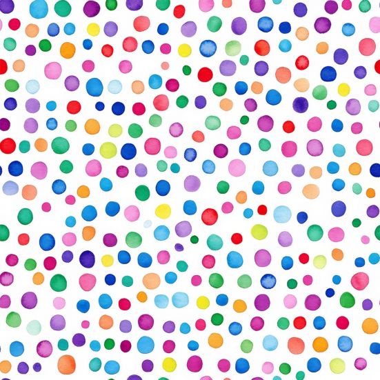 Watercolour Dots Polycotton