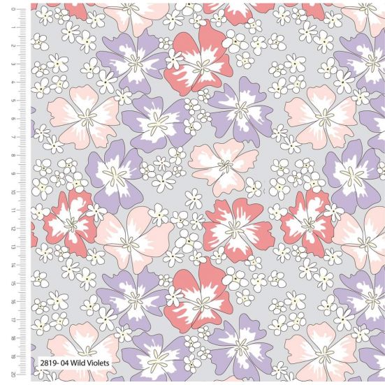 Petal & Pips Wild Violet Cotton