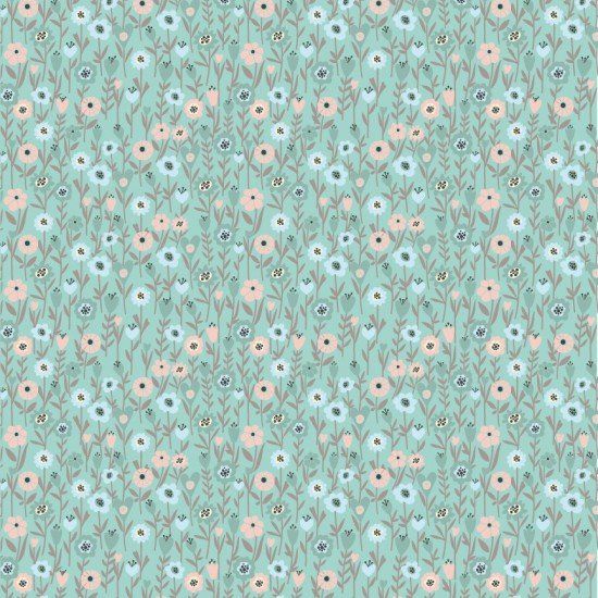 My Heart Belongs to My Farmer Floral Blue