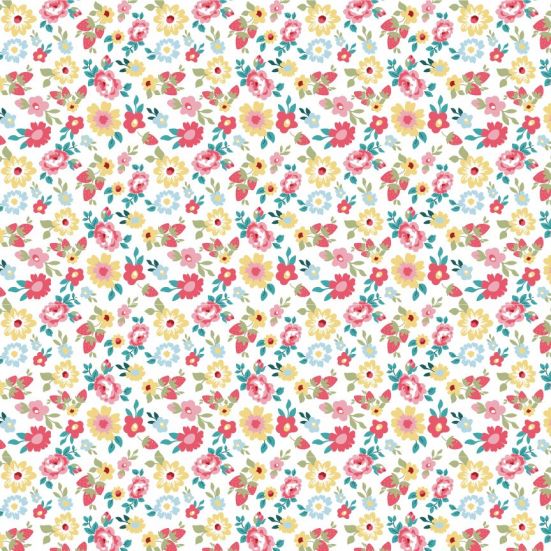 Hopscotch & Freckles Hopscotch Floral White