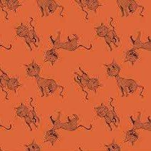 Riley Blake, Orange Cats Cotton