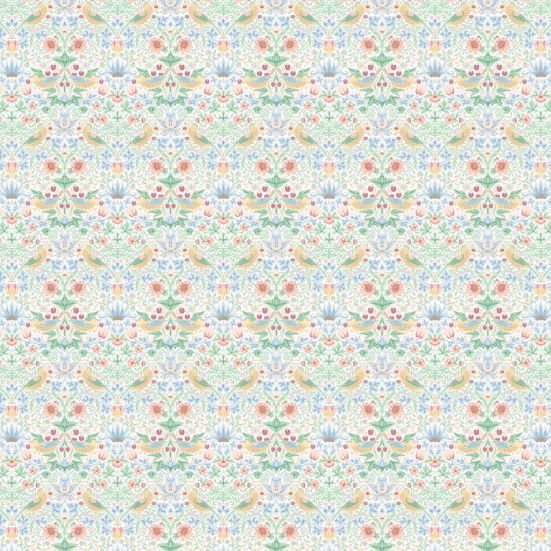 Strawberry Thief Pastel Mint Polycotton William morris