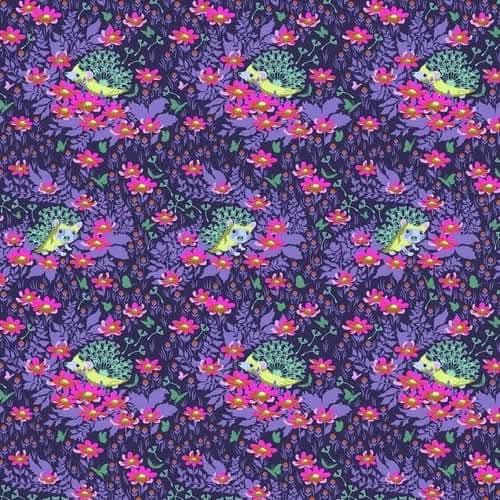 Tula Pink Tiny beasts Whos your Dandy glimmer cotton