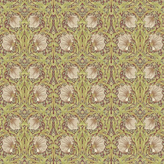 William Morris Pimpernel Crimson Panama