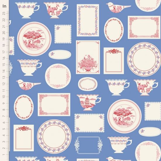 Tilda Something Blue Fabric Labels & Ornaments Blue