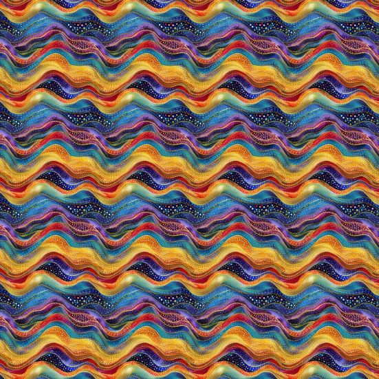 Groovy Waves Polycotton