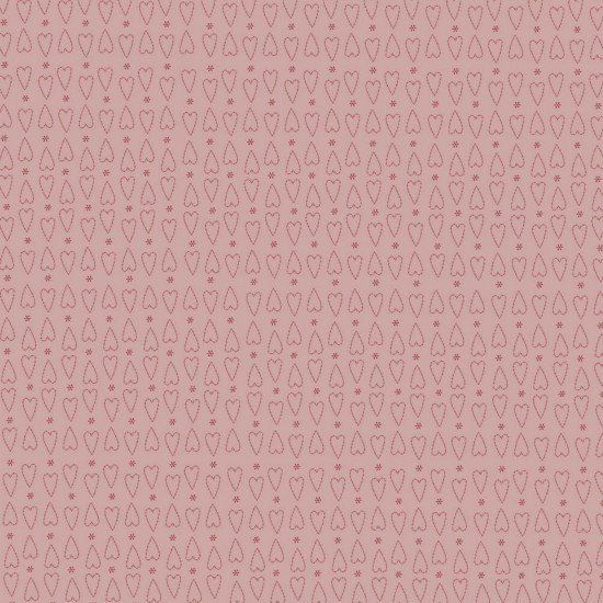 Lynette Anderson Secret hearts Salmon Cotton