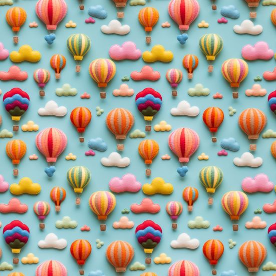 3d Felt Air Balloons Cotton