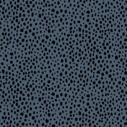 French Terry Rain of Dots Blue Shadow