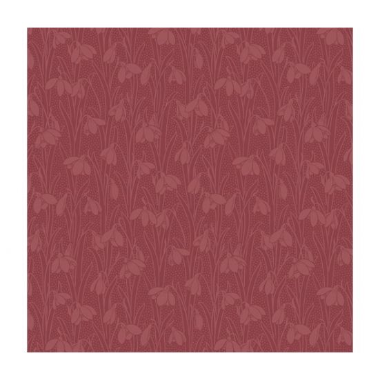 Liberty Snowdrop Spot Sienna Red Cotton