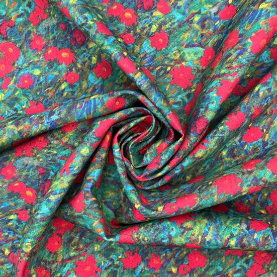 Klimt's Farm Flowers Cotton