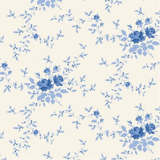 Tilda Something Blue Fabric Noel Blue
