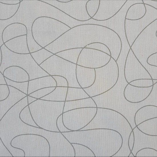 Squiggle Quilt Backing Grey Cotton
