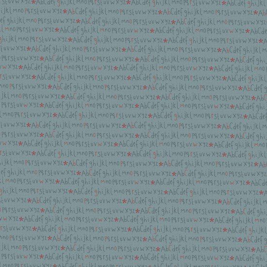 Lynette Anderson Alphabet Country Blue Cotton