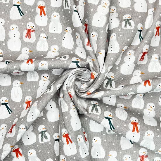 The Snowman, Grey Cotton Panama