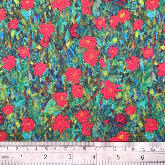 Klimt's Farm Flowers Cotton