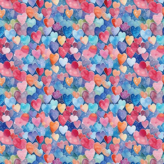 Confetti Hearts Polycotton