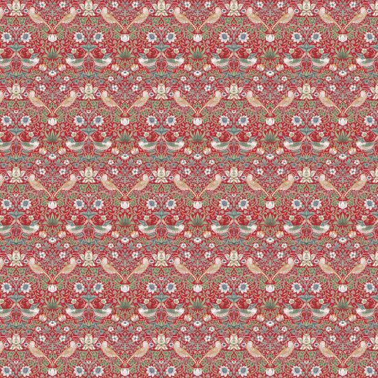Strawberry Thief Red Polycotton William morris
