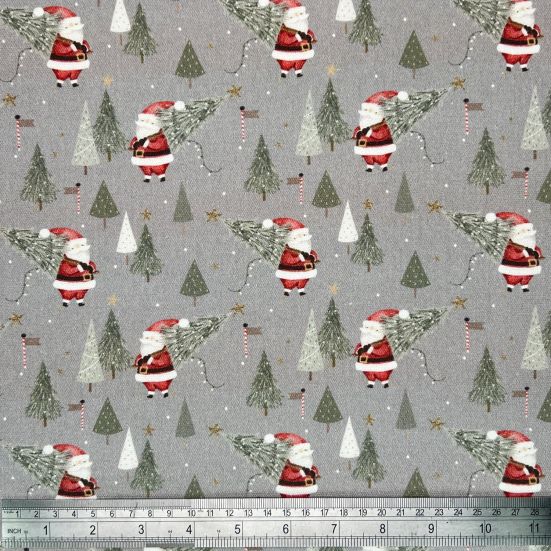 Father Christmas, Grey Cotton Panama