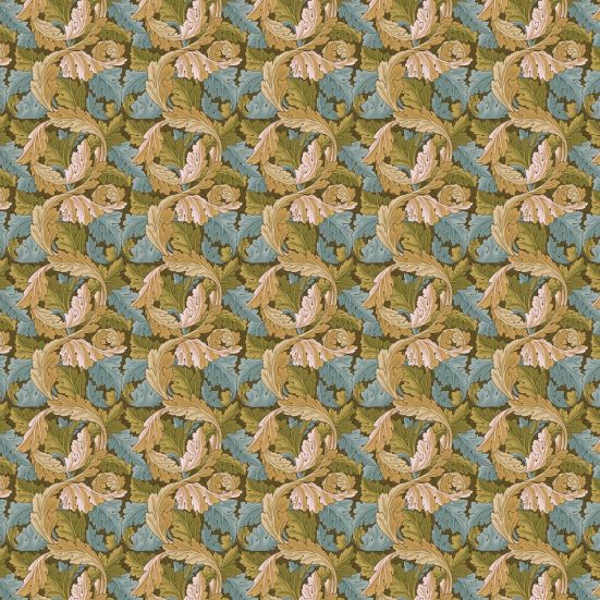 Acanthus Azure Polycotton William morris