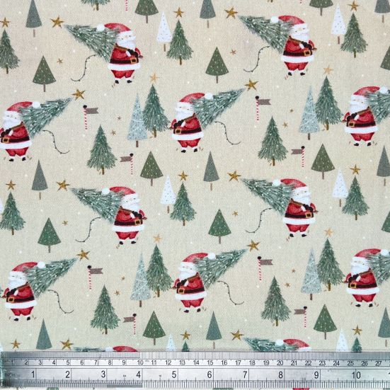 Father Christmas, Natural Cotton Panama