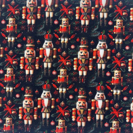 Nutcracker Noel digitally printed polycotton